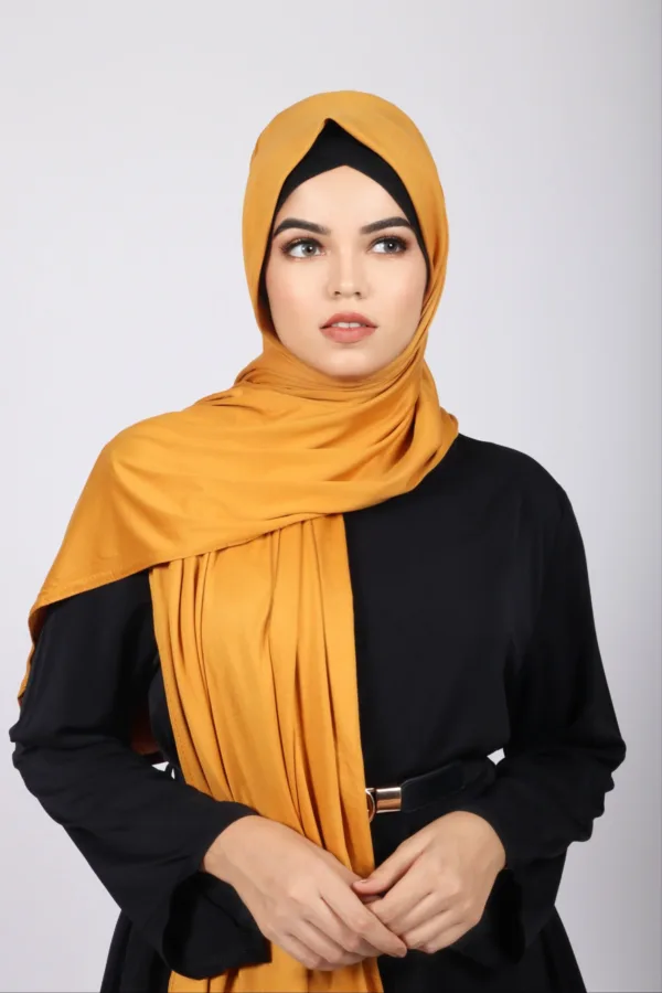 111854A6-844B-4DB1-BF75-A6C2C3E95700-1.jpeg Golden Glow Bamboo Jersey Hijab - Image 1