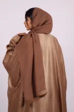 Nadira Luxury Kaftan Front Open with Black Diamond Trim - Classy Gold - Image 5