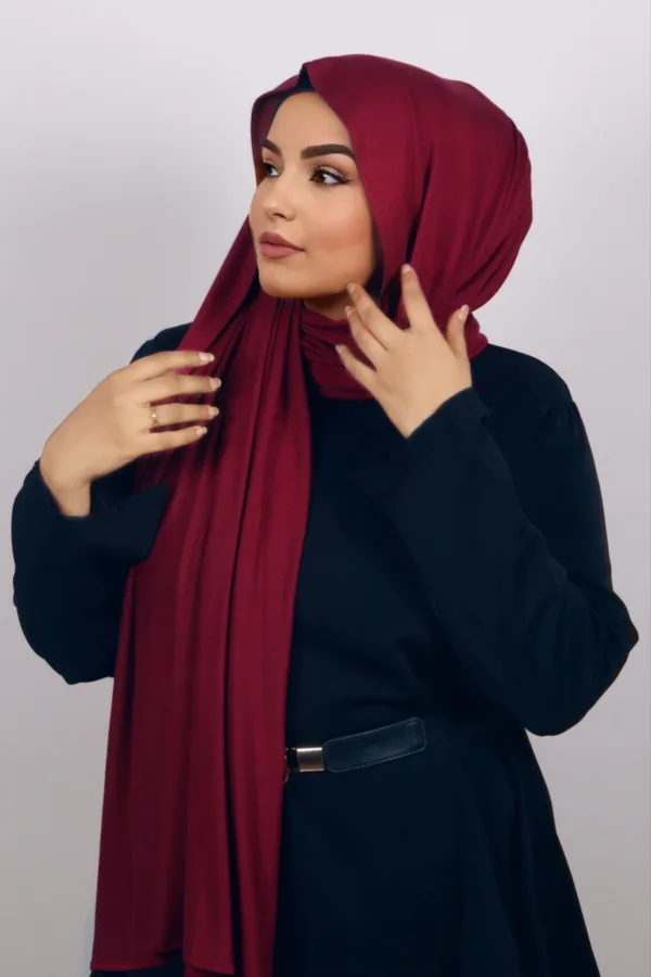 Viva Raspberry Premium Jersey Hijab - Image 1