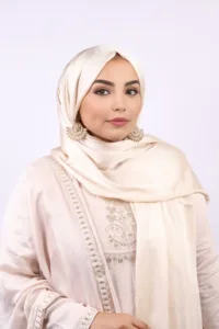 Almond Milk Muna Satin Hijab