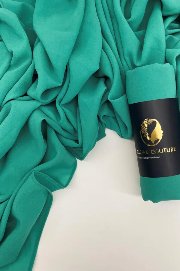 Cyan Supreme Georgette Hijab - Image 1