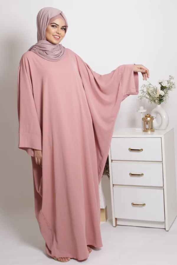 Farasha Kaftan Abaya - Blush Pink - Image 2