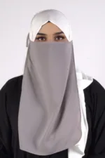 Grey Half Niqab