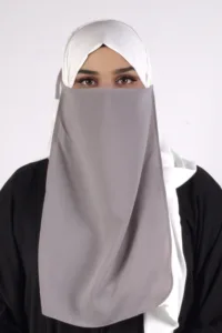 Grey Half Niqab