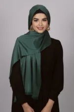 Emerald Luxe Silk Hijab - Image 2