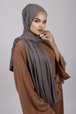 Slate Premium Jersey Hijab - Image 2
