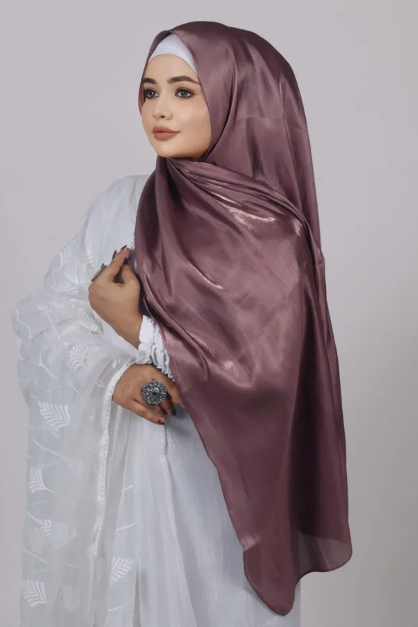 Choco Rose Premium Organza Hijab - Image 2