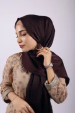 Choco berry Muna Satin Hijab - Image 2