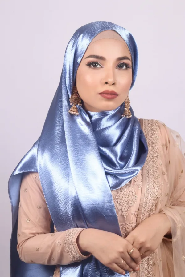 Horus Marble Satin Hijab - Image 3