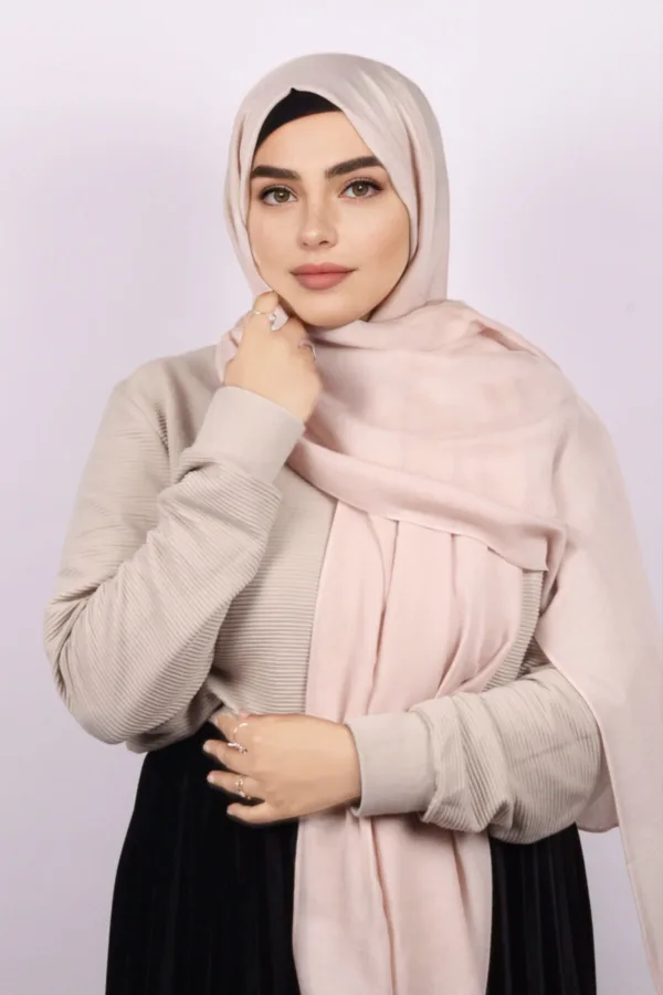 Vanilla Pink Modal Hijab - Image 2