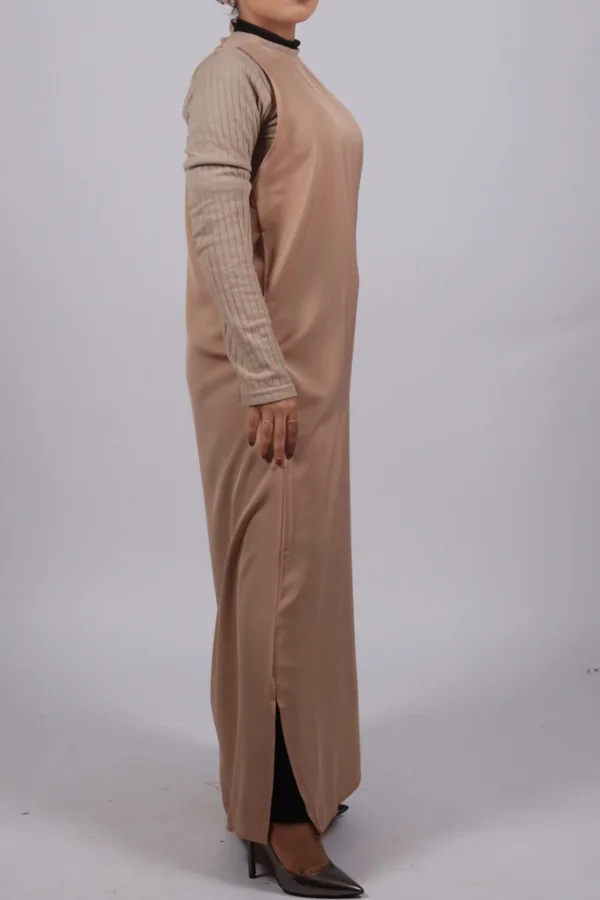 Inner Layering Dress / Slip – Nude Beige - Image 3