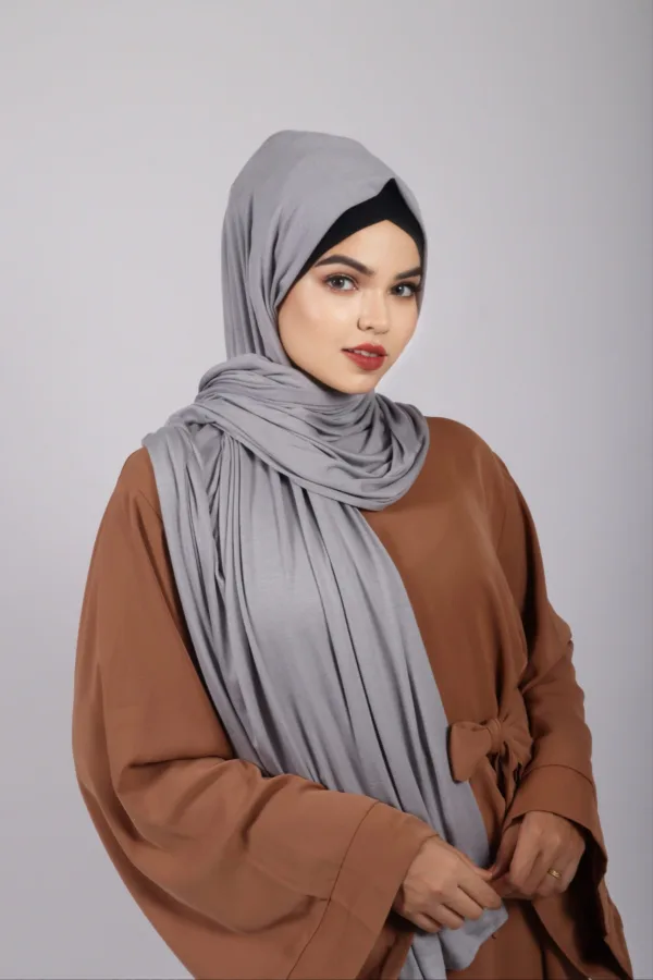 279C76D1-E0F9-4B97-881E-570152377415-1.jpeg Frozen grey Premium Jersey Hijab - Image 1
