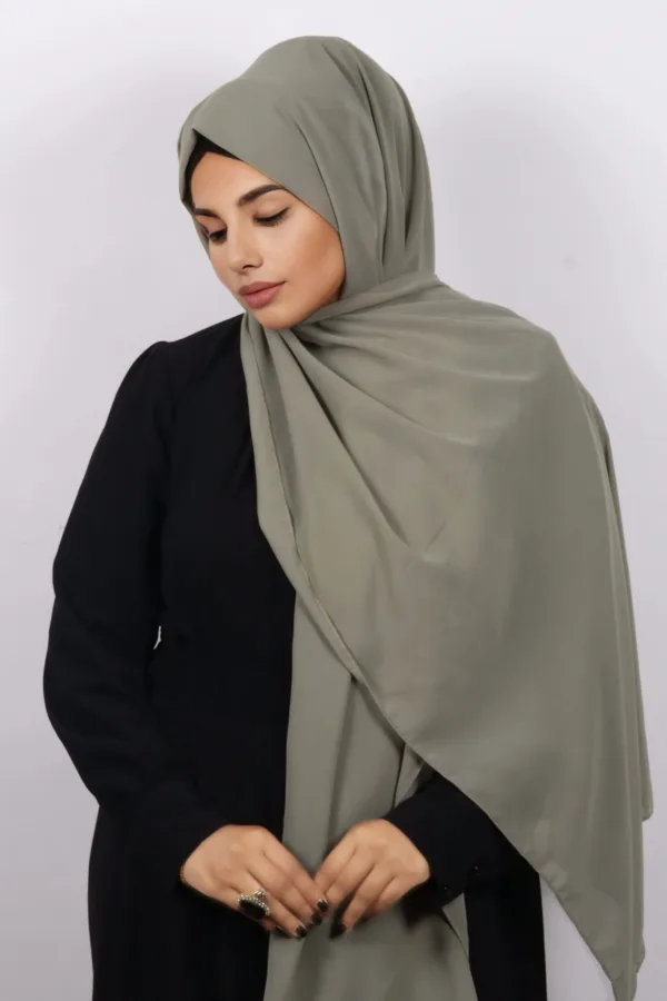 Limestone Supreme Georgette Hijab - Image 1