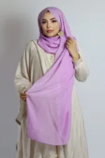 Lavender Cotton Stone Drop Hijab - Image 2