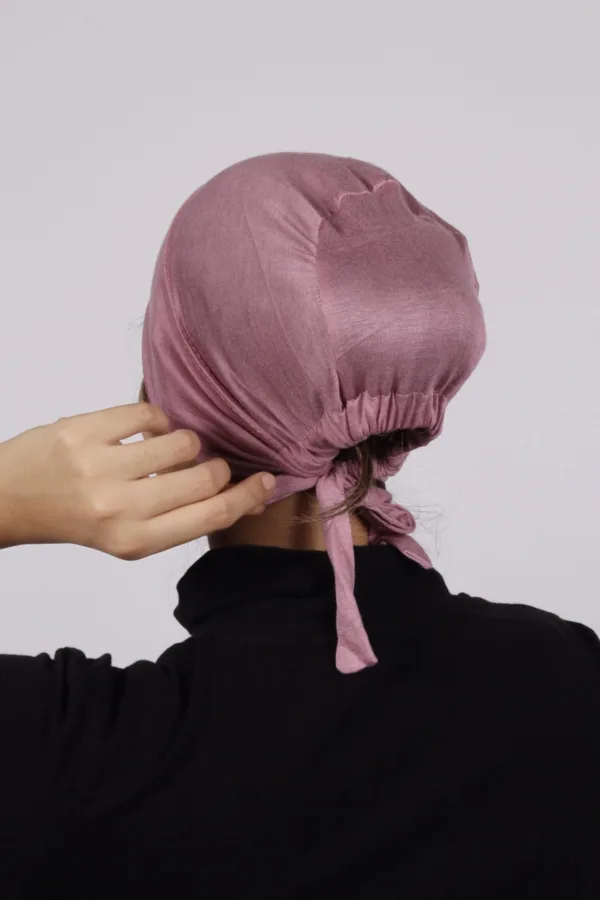 Pink Tieback Hijab Cap - Image 2