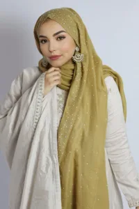 Sandalwood Cotton Stone Drop Hijab