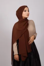 Chocolate Premium Chiffon Hijab - Image 2