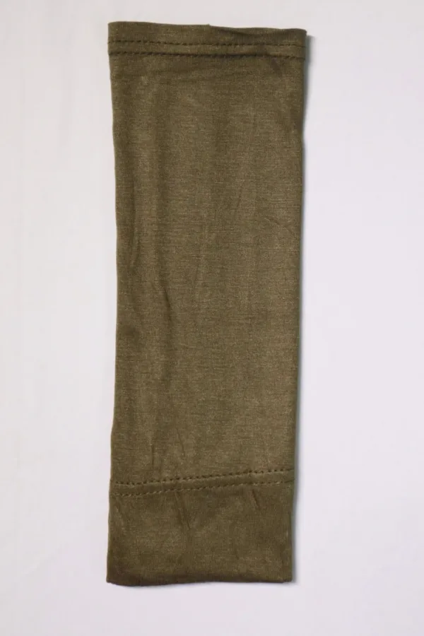 Olive Jersey Cotton Tube Hijab Cap - Image 3