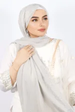 Ash Moon Drop Chiffon Hijab - Image 3