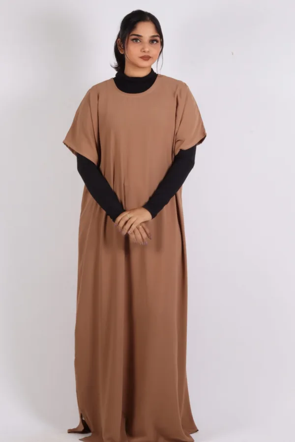 32BC639E-E8D1-49CB-878A-6A6261590E73.jpeg Inner Layering Half-Sleeve Dress / Slip – Nude Beige - Image 1