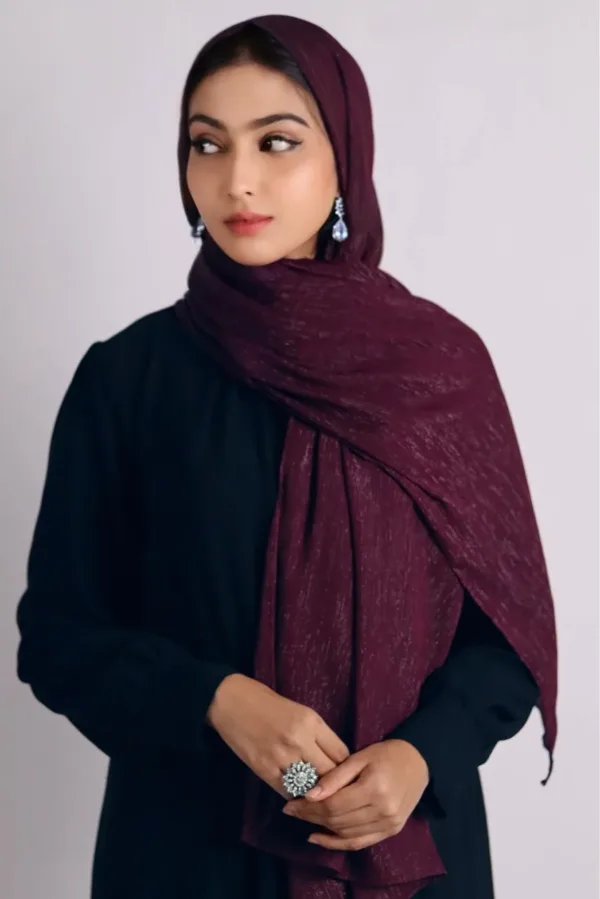 Cherry Shimmer Chiffon Hijab - Image 1