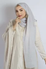 Ash Cotton Stone Drop Hijab - Image 2