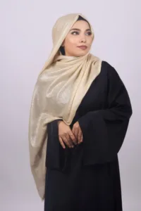 Golden Glow  Premium Zari Hijab