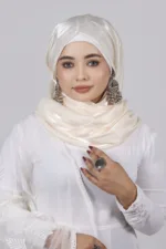 Alabaster Premium Organza Hijab - Image 3