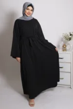 Eve Classic Abaya Dress - Black - Image 4