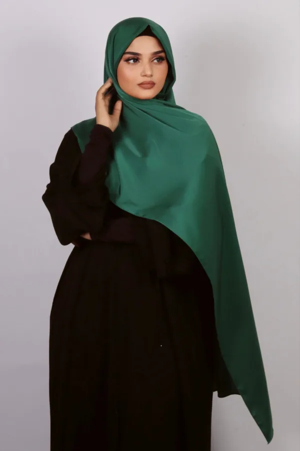 Royal Green Medina Silk Hijab - Image 2