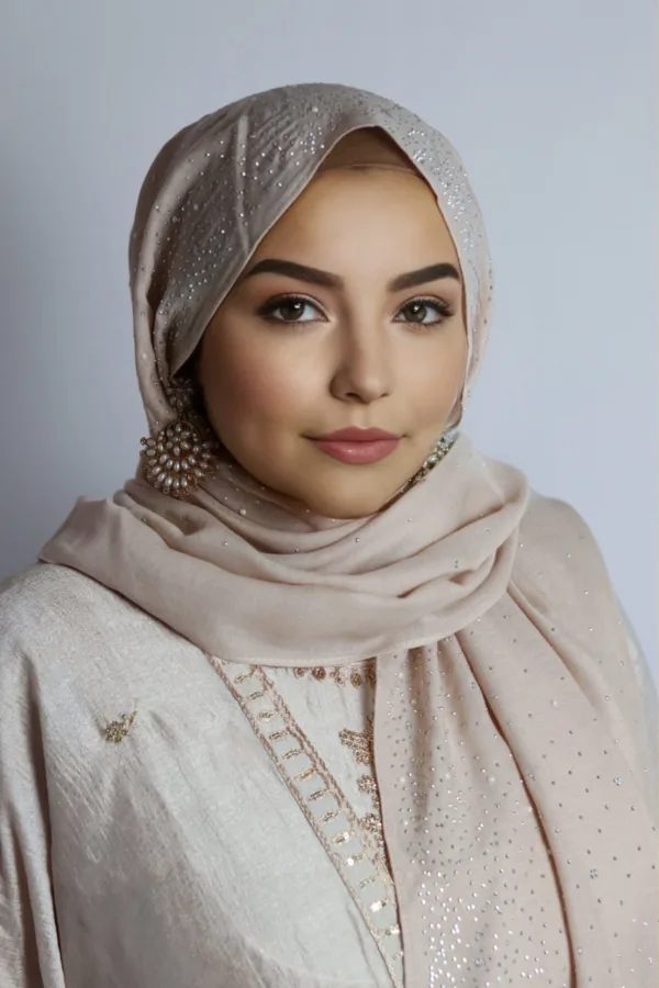 Rice Cotton Stone Drop Hijab - Image 1