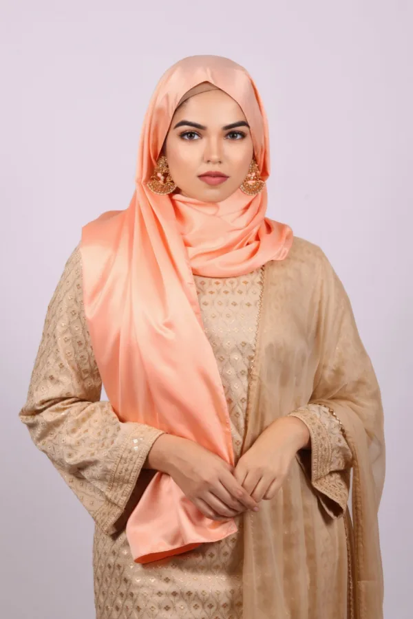 Mariegold Matte Satin Hijab - Image 2