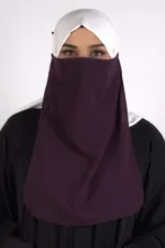 Plum Half Niqab