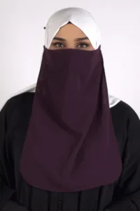 Plum Half Niqab