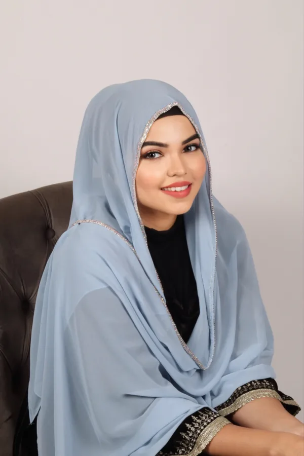 Ocean Mist Crystal Hijab - Image 2