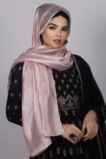 Misty Pink Premium Organza Hijab - Image 2