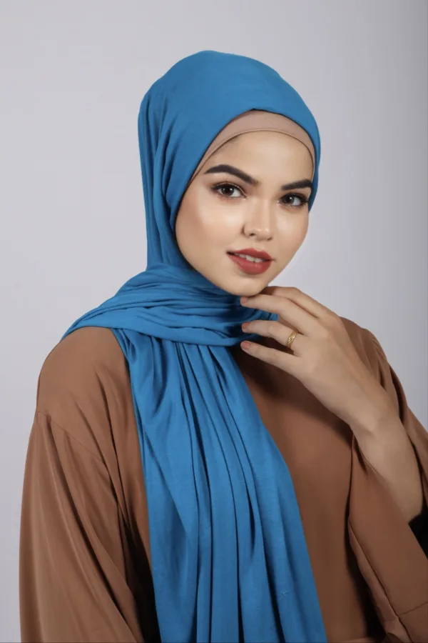3F21AFDD-89DD-4FCE-AFE4-C2CE4FFE953B-1.jpeg Active blue Premium Jersey Hijab - Image 1