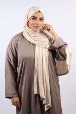 Cream Cheese Classic Jersey Hijab - Image 2