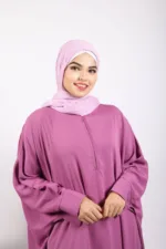 Parisa Kaftan Abaya with Zipper - Barbie - Image 6