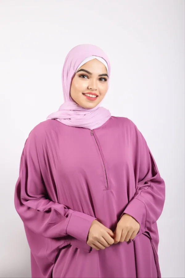 Parisa Kaftan Abaya with Zipper - Barbie - Image 6