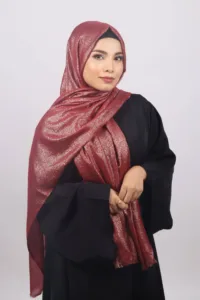 Garnet Premium Zari Hijab