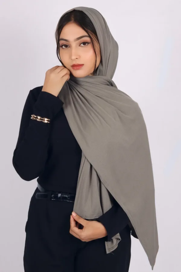Cloud Turkish Pleated Jersey Hijab - Image 1