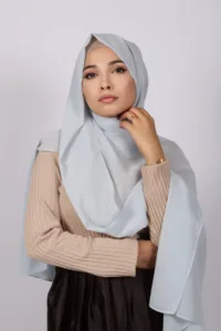 Powder Blue Premium Chiffon Hijab