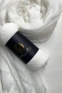 Polar White Crinkled Cotton