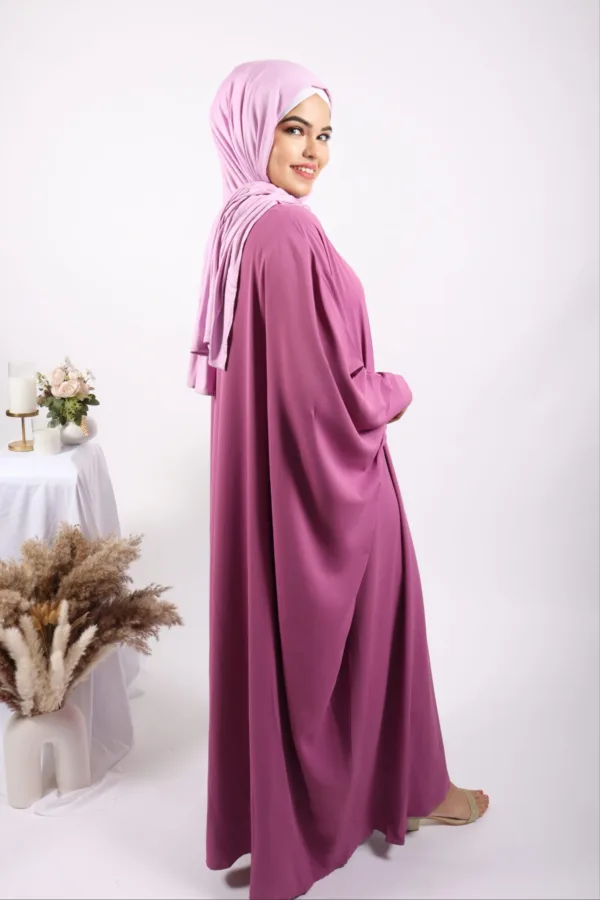 Parisa Kaftan Abaya with Zipper - Barbie - Image 3