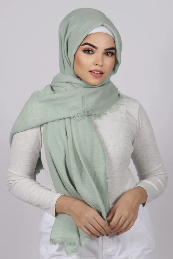 Honeydew Premium Crinkled cotton Hijab - Image 2