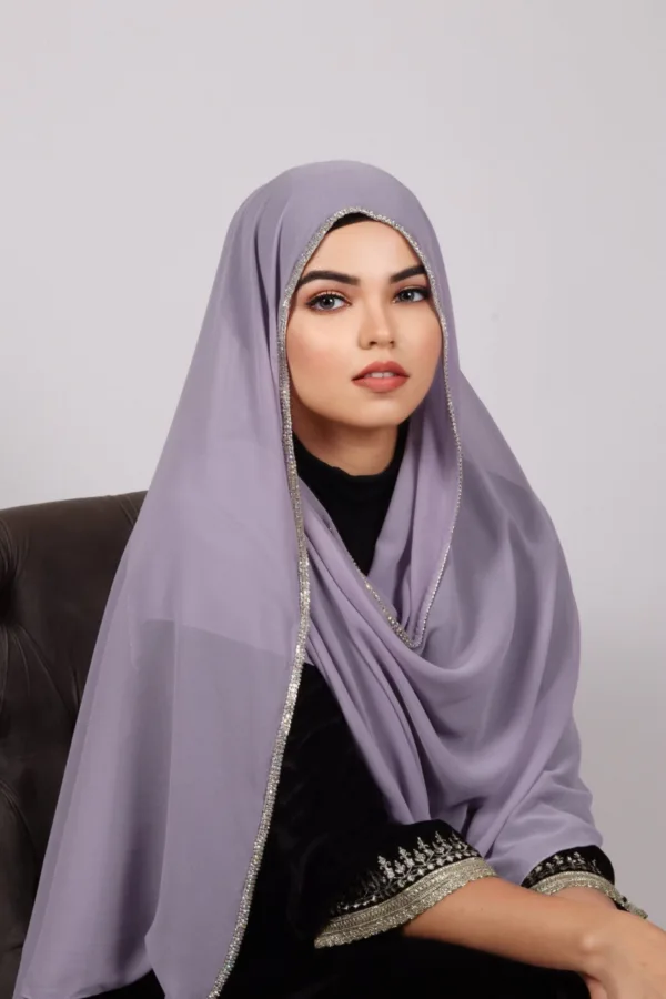 Lavender Crystal Hijab - Image 3