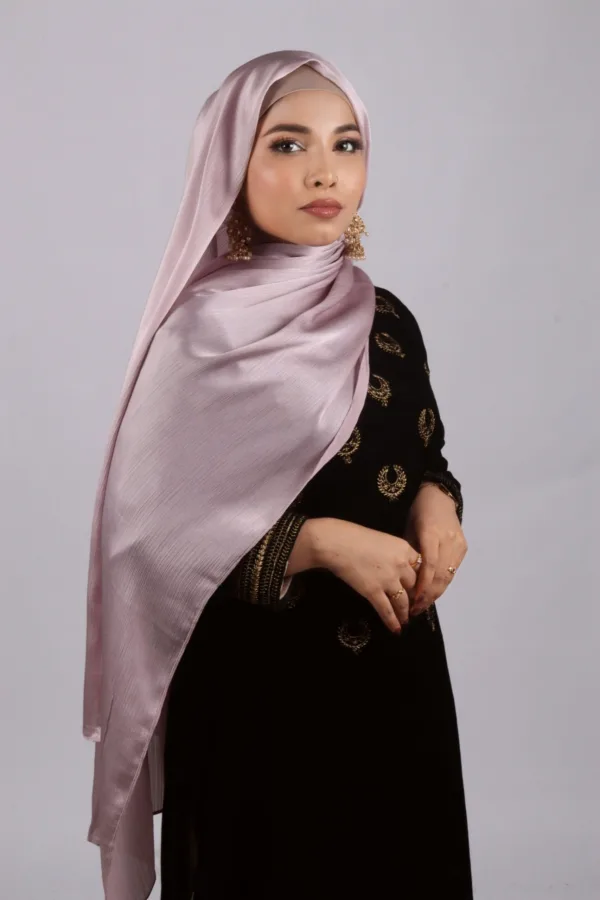 Pastel Snow Muna Satin Hijab - Image 1