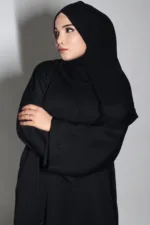 Seher Classic Emirati Abaya - Black - Image 2