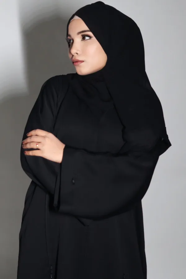 Seher Classic Emirati Abaya - Black - Image 2